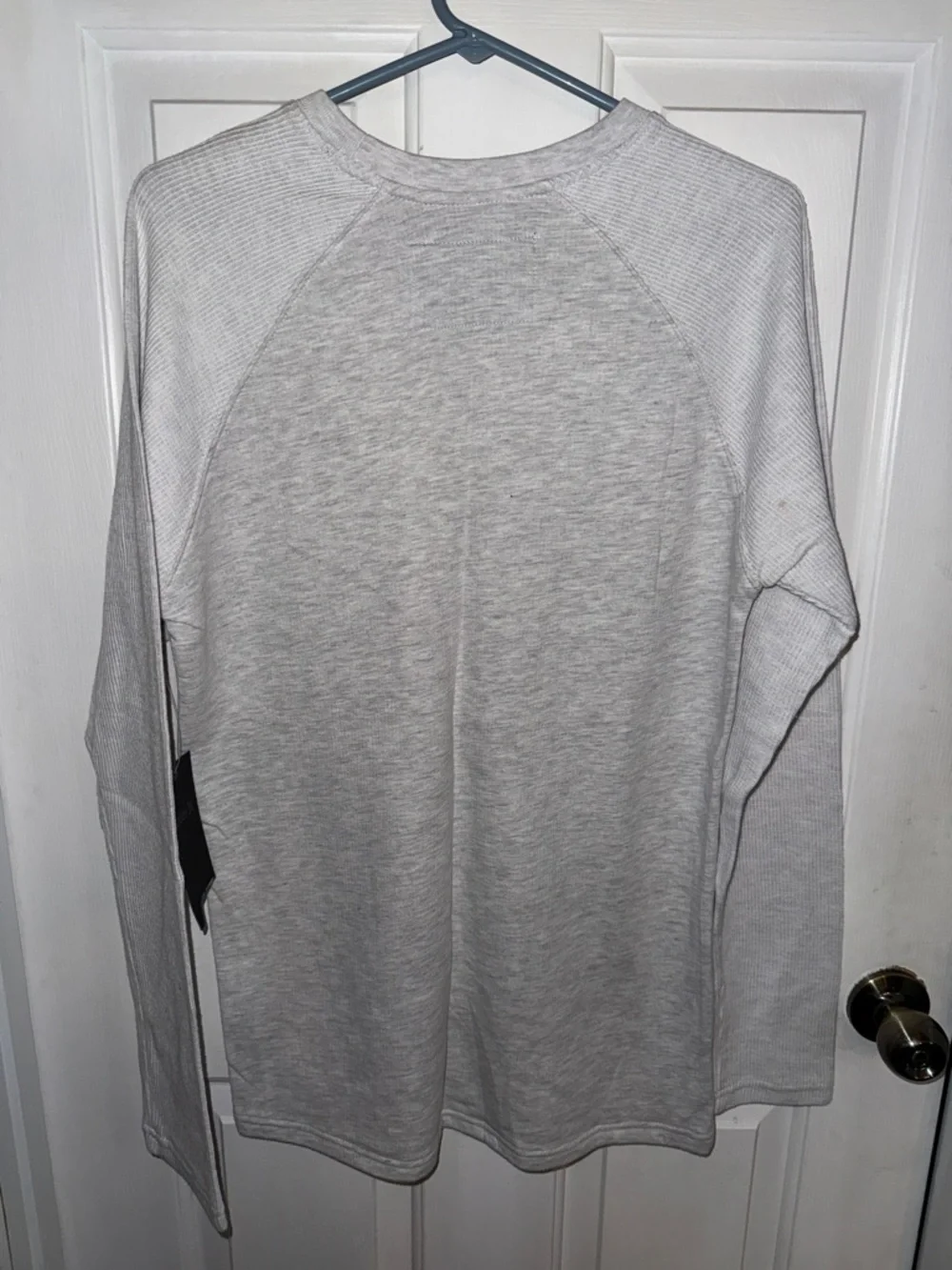 Hurley Cream Light Heather Pullover Sweater with Teal Accents